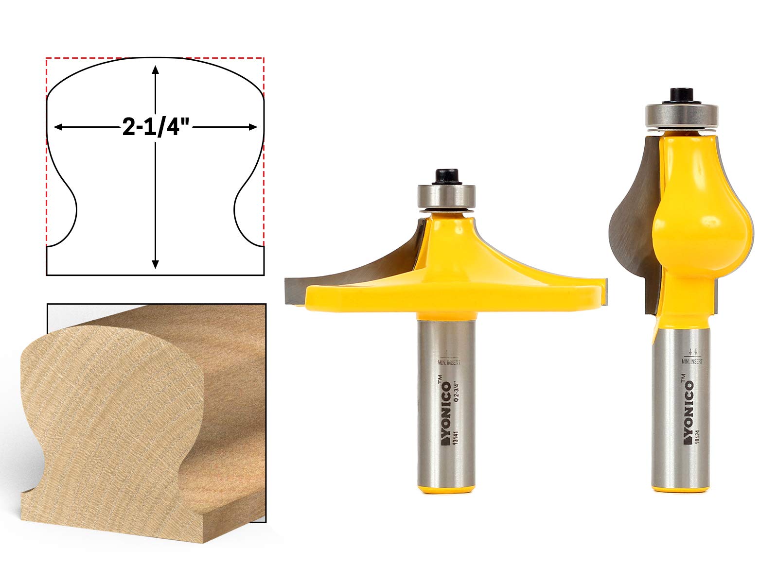 Yonico Handrail Router Bit Set - Premium Quality -2
