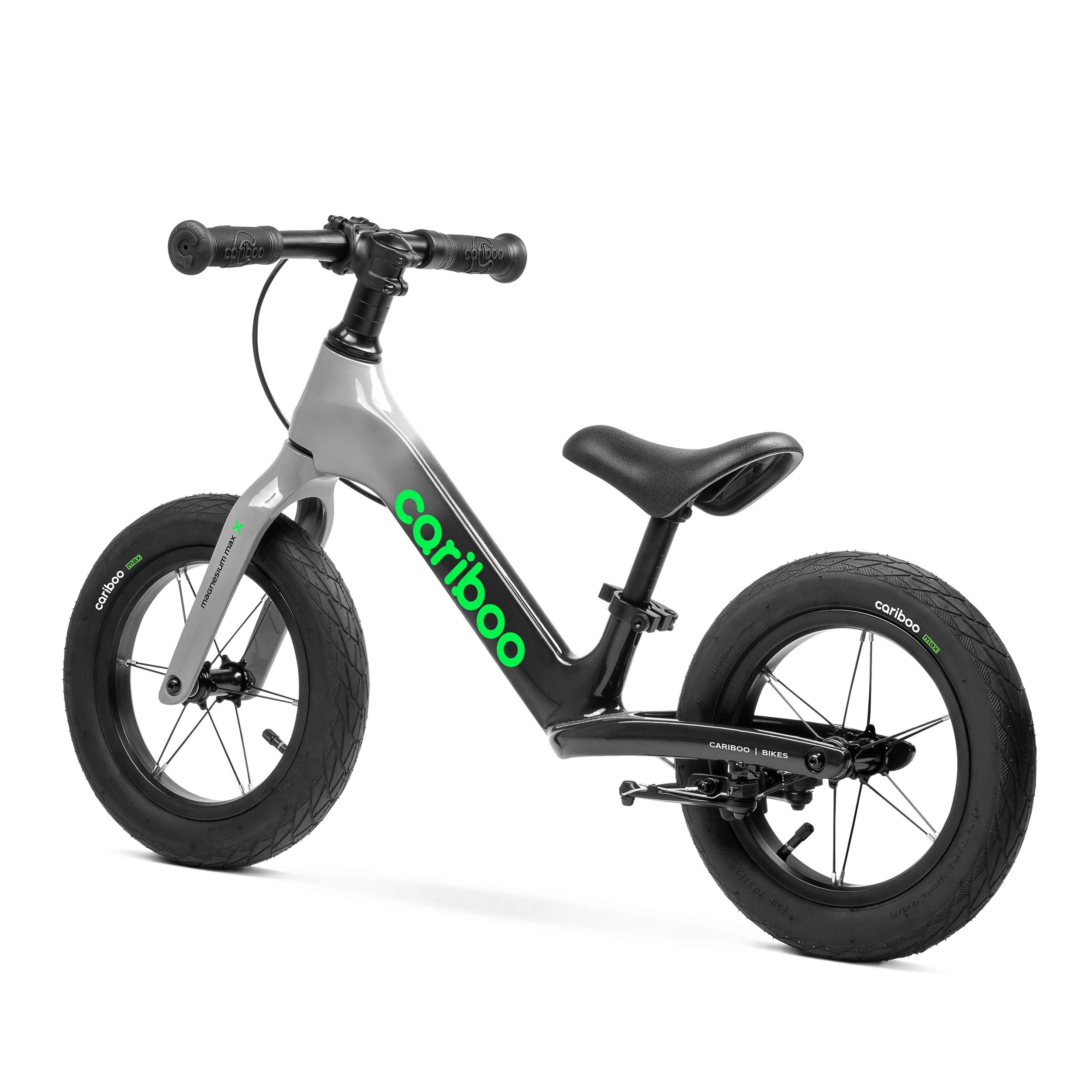 cariboo Bicicleta sin Pedales para Niños Desde 2 años - Ultraligera 3,6 kg - Sillín y Manillar Ajustables - Cuadro de Magnesio, Freno V-Brake - Carga hasta 30 kg - Magnesium MAX