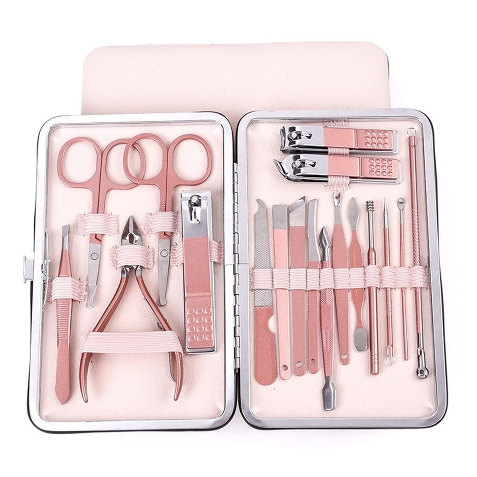 Scissors Nail Clippers Set Dead Skin Pliers Nail Cutting Pliers Pedicure Cuchillo Groove Sólo Herramienta de manicura de uñas (Color : 10 pcs Pink)