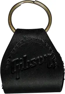 Gibson ギブソン・プレミアムレザー・ピックホルダー・キーチェーン (ブラック/AKYC-BLK)