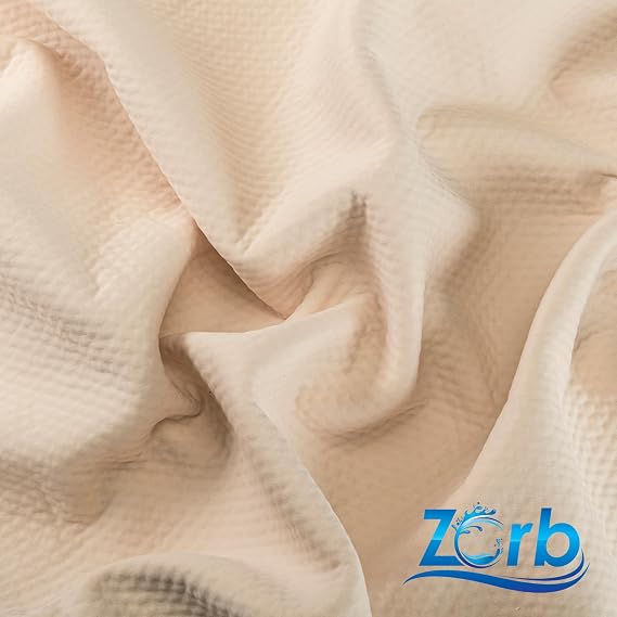 V1 Zorb 4D Organic Cotton Dimple Waterproof CORE Eco-PULTM Soaker Fabric (Natural) | Made in USA - Sold by The yard | Hypoallergenic, Absorbent, Ready to Absorb, Organic, Waterproof, No-Stretch,