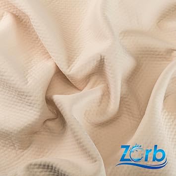 V1 Zorb 4D Organic Cotton Dimple Waterproof CORE Eco-PULTM Soaker Fabric (Natural) | Made in USA - Sold by The yard | Hypoallergenic, Absorbent, Ready to Absorb, Organic, Waterproof, No-Stretch,