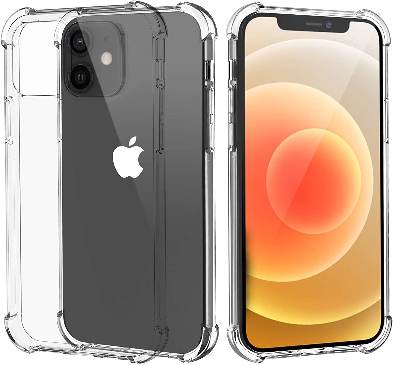 Yoyamo Crystal Clear Compatible with iPhone 12 Mini Case [Never Yellow] [Military Grade Protection] Shockproof Protective Phone Case Slim Thin Cover 5G (5.4 inches) 2020- Clear