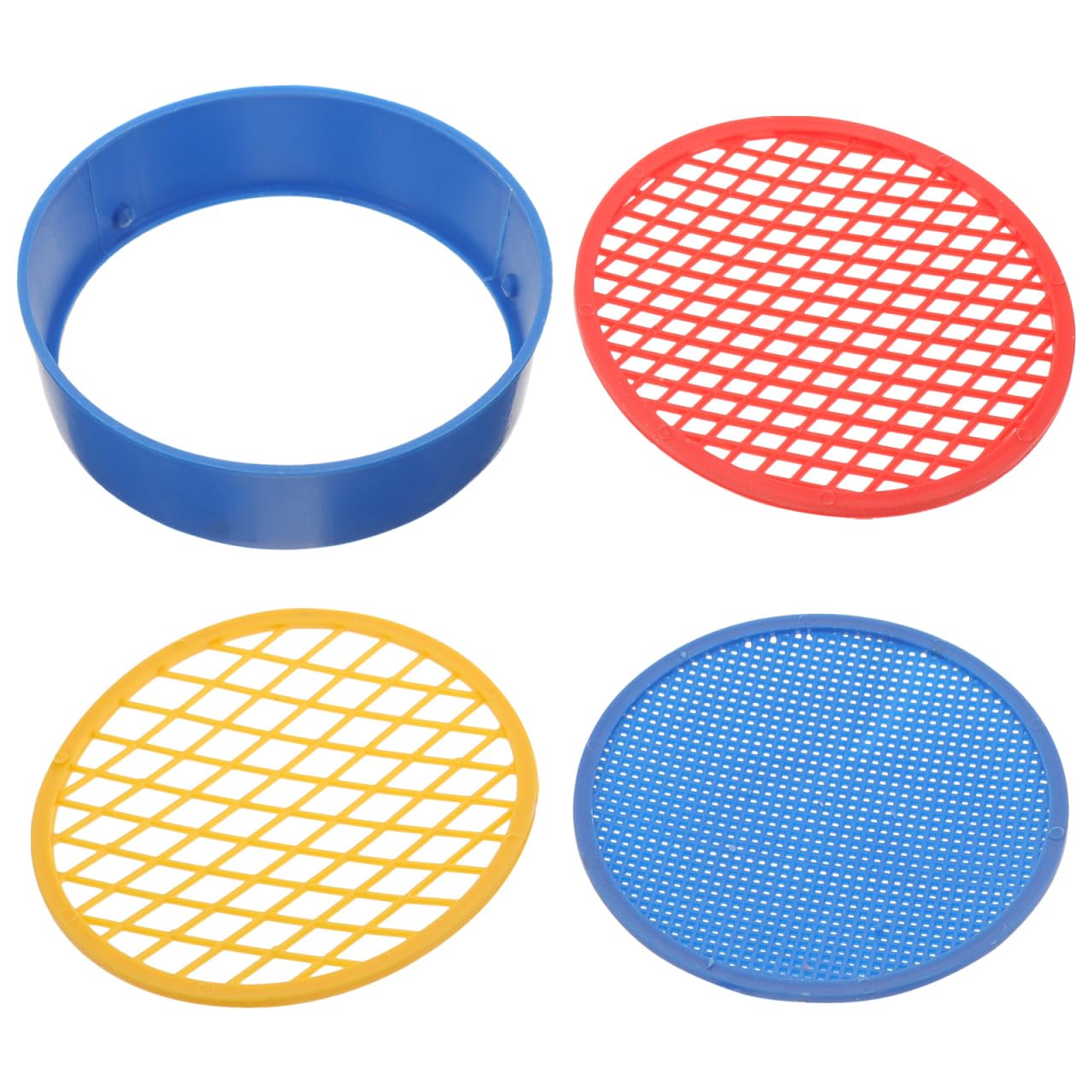 Toddmomy 1Set Plastic Soil Sieve Set with Interchangeable Screens for Gardening Sand Sifting, Portable Essential Tool for Gardeners Landscapers, Great for Garden Home or Beach Play