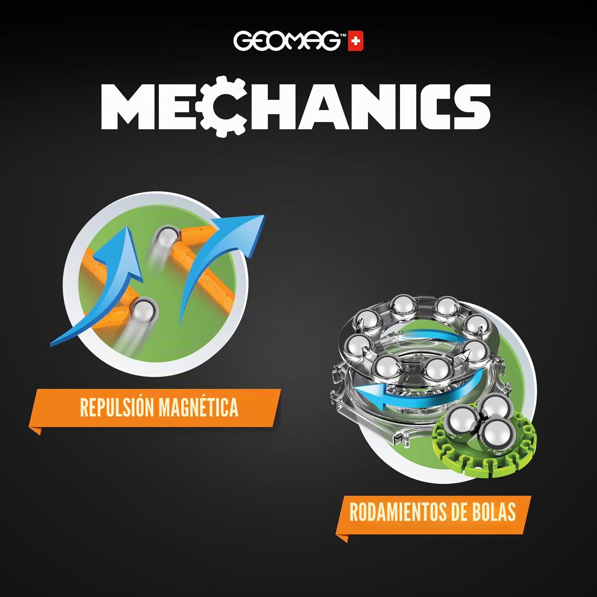 Geomag - Mechanics Motion Magnetic Gears - Juego Educativo y Creativo para Niños - Bloques de Construcción Magnéticos - Juego de 96 Piezas