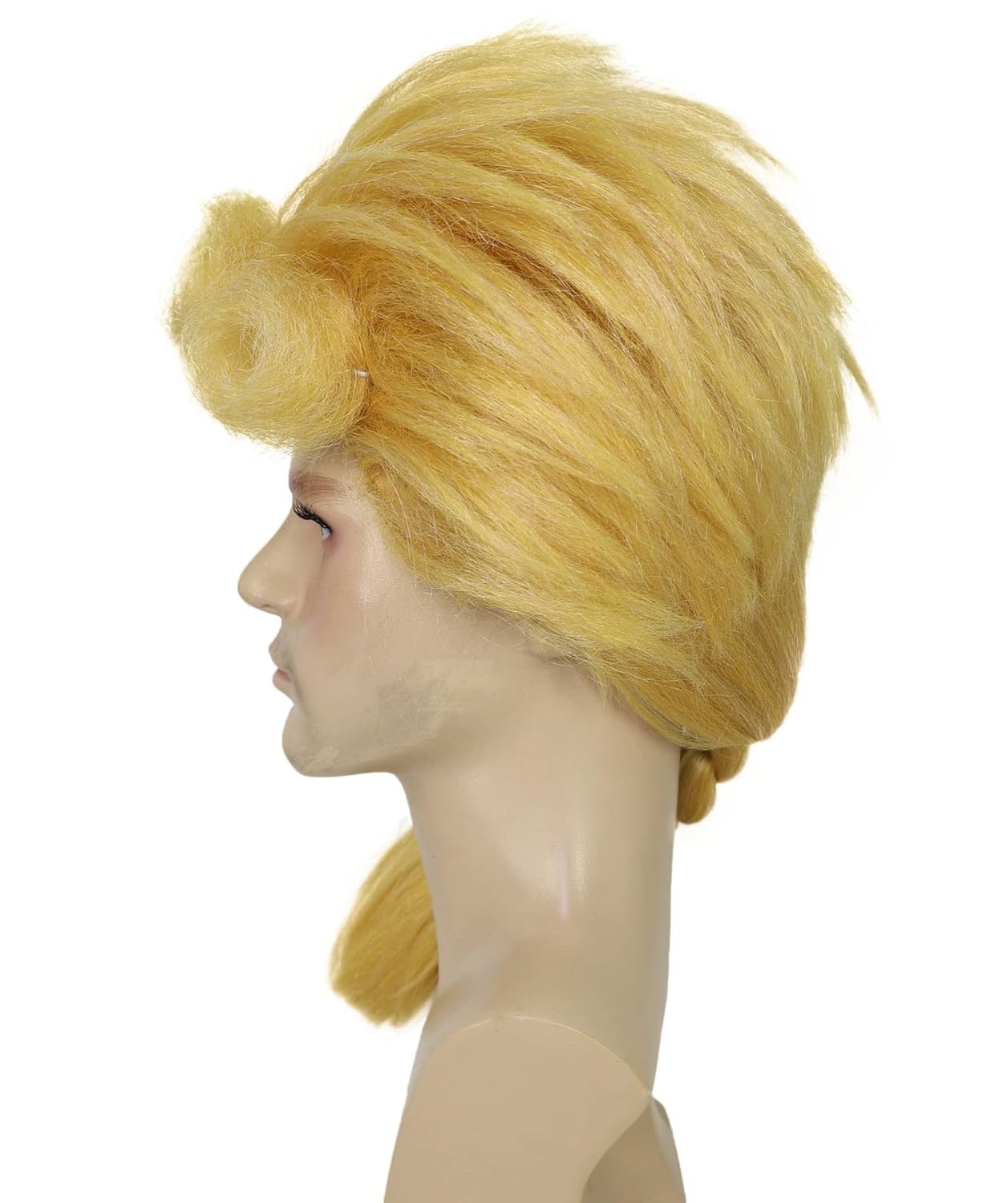 Men’s Anime Inspired Golden Blonde Wig – Long Spiky Hairstyle for Cosplay | Fantasy Costume Hairpiece for Comic Con, Festivals & Character Events