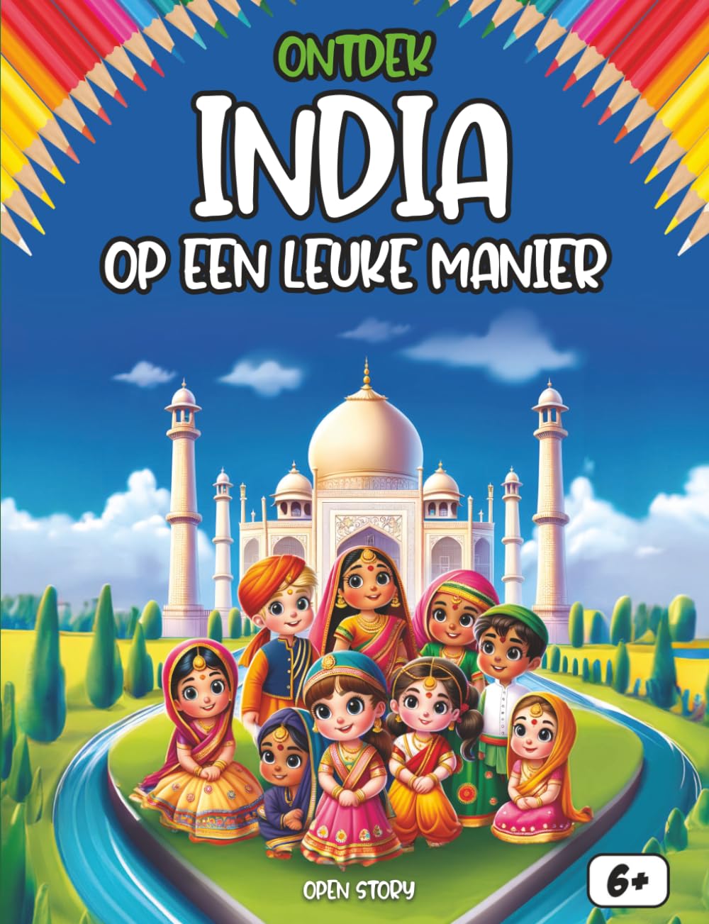 Ontdek India op een leuke manier: en kleurrijke reis door de geschiedenis, cultuur en tradities - Met de Taj Mahal, Gandhi, Holi-feesten en educatieve kleurplaten - Voor kinderen vanaf 6 jaar