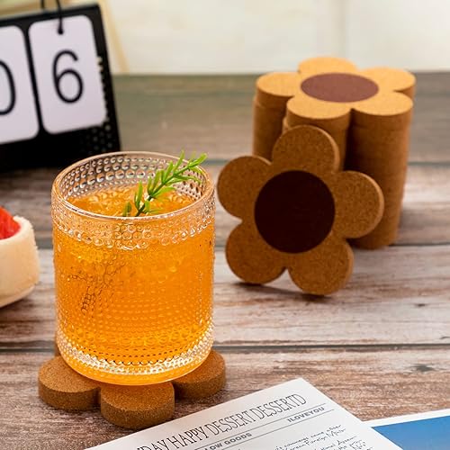Miniatura 5 de 24 posavasos gruesos de corcho para bebidas de 4 pulgadas, absorbentes y reutilizables, posavasos de madera rústica para café, taza de vino,
