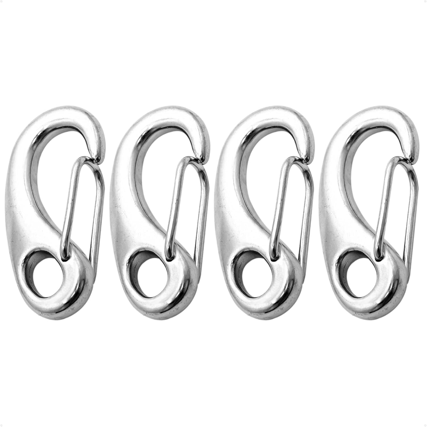 Five Oceans 2" Spring Gate Snap Hook, AISI316 Stainless Steel, 4-Pack - FO461-M4