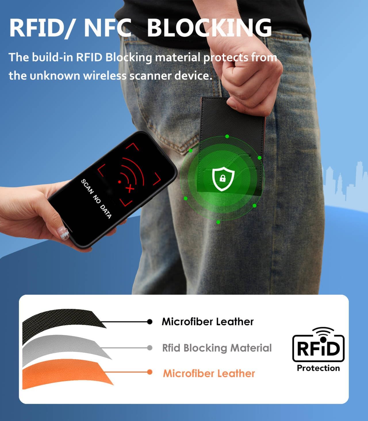 Nova Slim Men Wallet, 2 in 1 Detachable Magsafe Metal Pop Up Card Holders for iPhone(IOS), Minimalist RFID Blocking Wallet with Cash Slot, Birthday Gifts For Man (Black) - Image 4