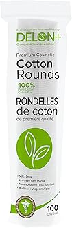 Delon 100% Pure Comestic Cotton Wool. Rounds. 100 Units