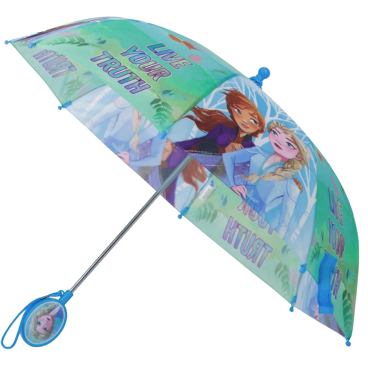 Disney Kids Umbrella Frozen Princess Minnie Mouse Toddler and Little Girl Rain Wear for Ages 3-6