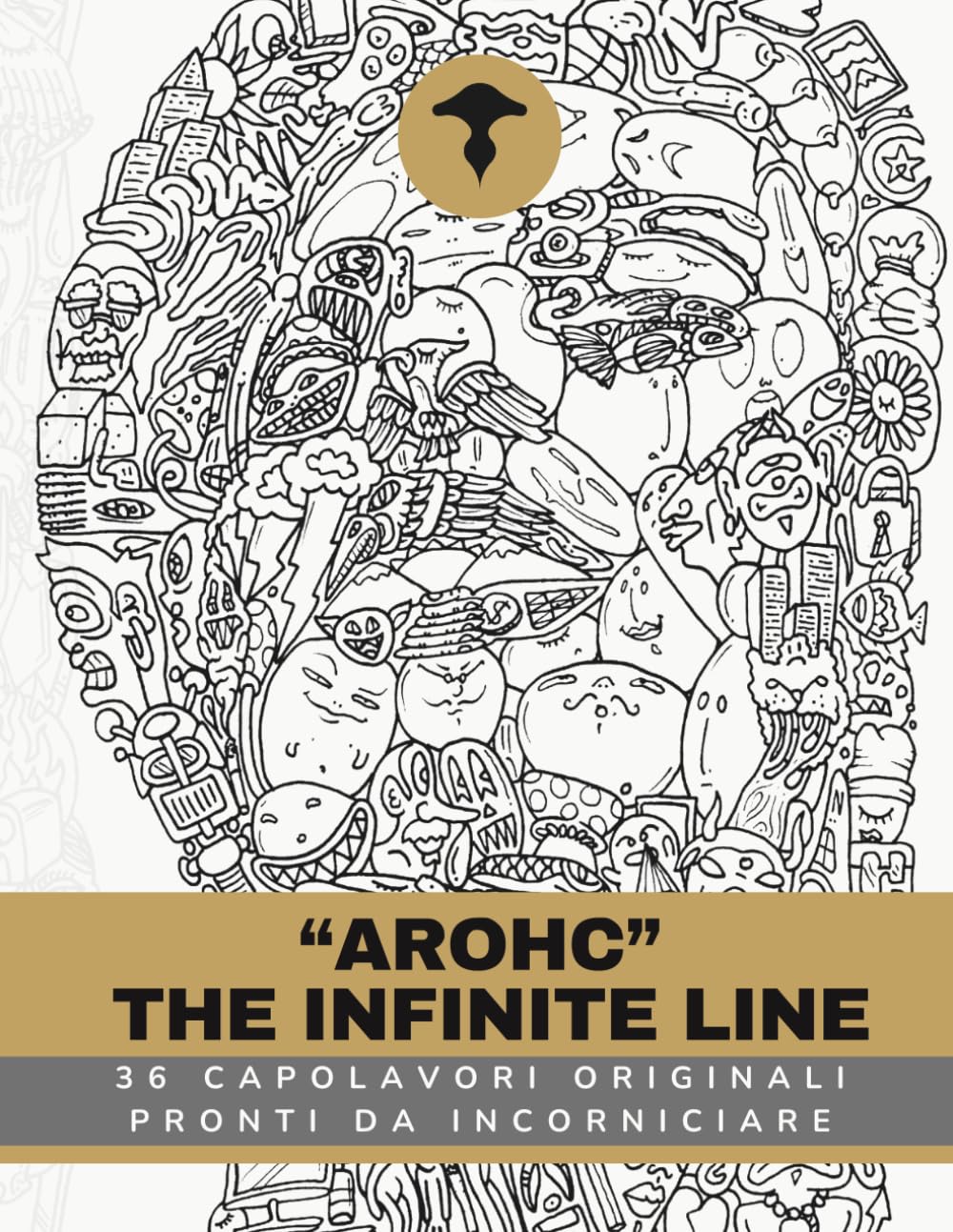 Livre de coloriage adulte AROHC pour créer votre décoration murale avec 36 dessins fait main