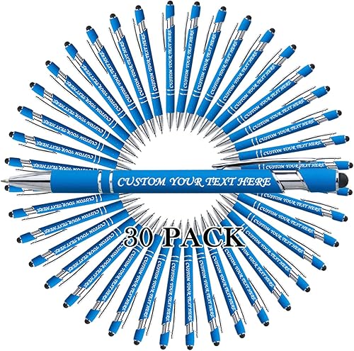 Vista 24 de 10 Pcs Personalized Pens Bulk Custom Ballpoint Pen, Engraved Pen with Name Logo Text Stylus Pens for Touch Screens Bulk-for Businesses, Office