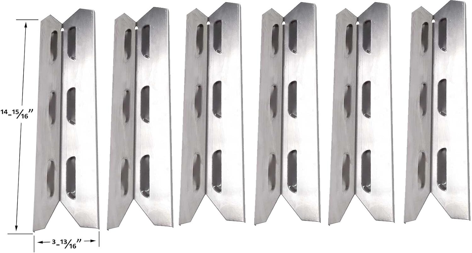 Grill Parts Zone Replacement Stainless Heat Shield for 146.16222010, 146.23673310, 146.23680310, 640-03982839-7, 640-05057345-0, 640-05057375-7, 146.1615311 (6-PK) Gas Models