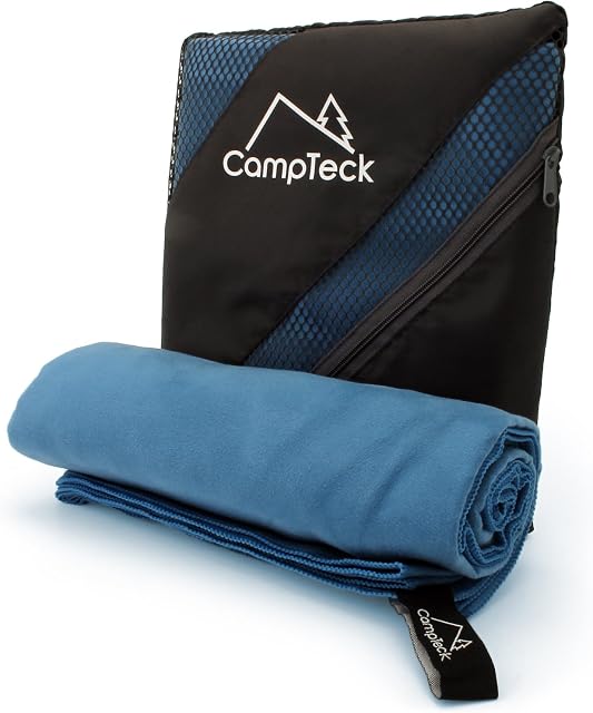 CampTeck U5535 Large (180x80cm) Lightweight and Compact Quick Dry Microfiber Travel Towel for Sports, Gym, Beach, Swimming, Yoga, Camping - Blue