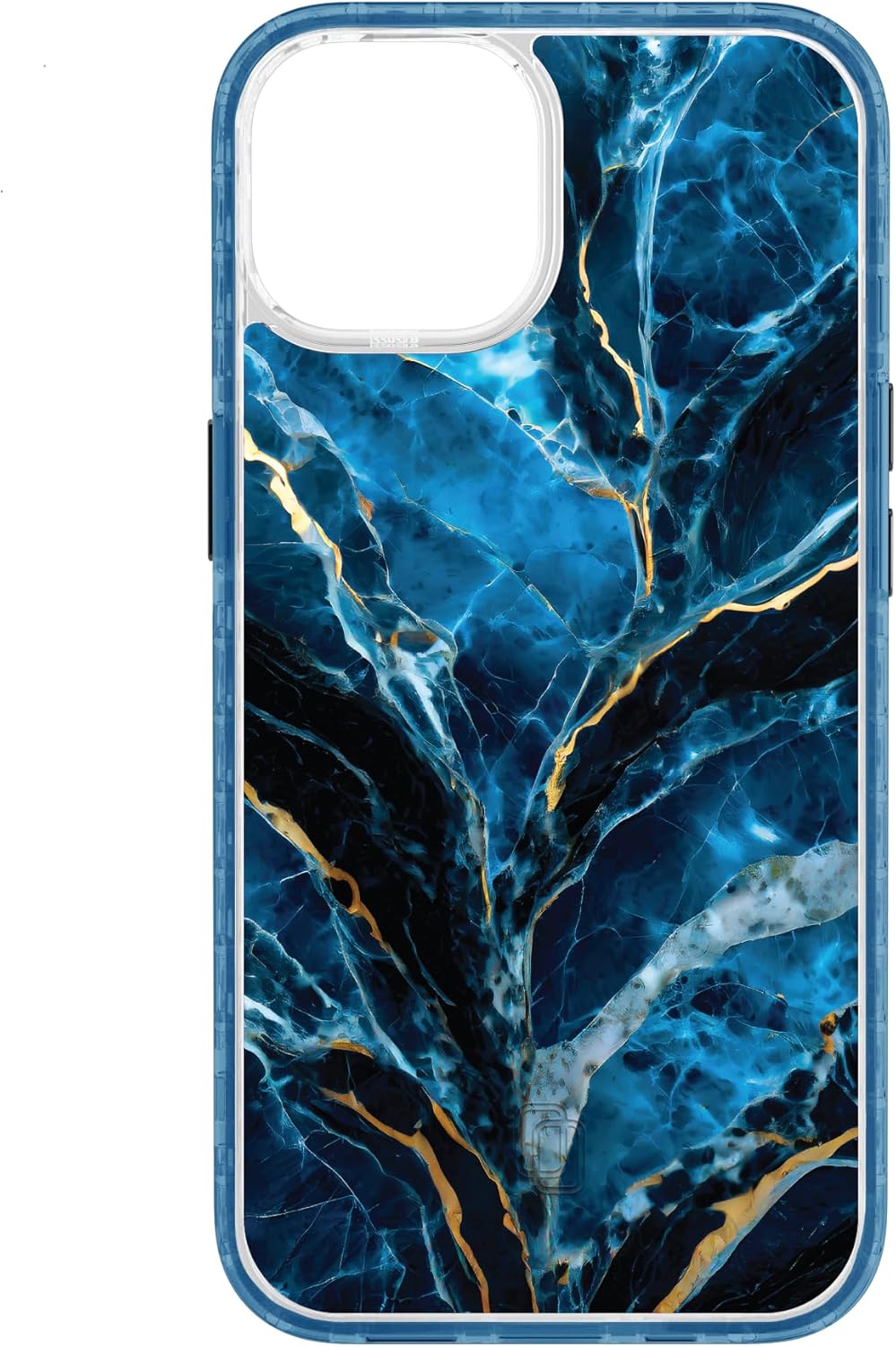 cellhelmet Deep Sea | Marble Stone Series [Compatible with MagSafe] Designed for iPhone 15 in Bermuda Blue 13-Foot Drop Test Certified | Shock & Drop Proof - Durable | As Seen on Shark Tank