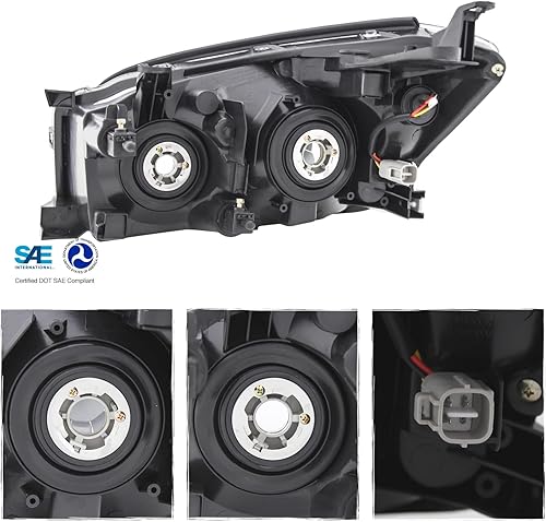 Miniatura 3 de AKKON - Compatible con faros delanteros cromados Toyota Rav4 2006 2007 2008 con señal ámbar de repuesto del lado derecho del pasajero