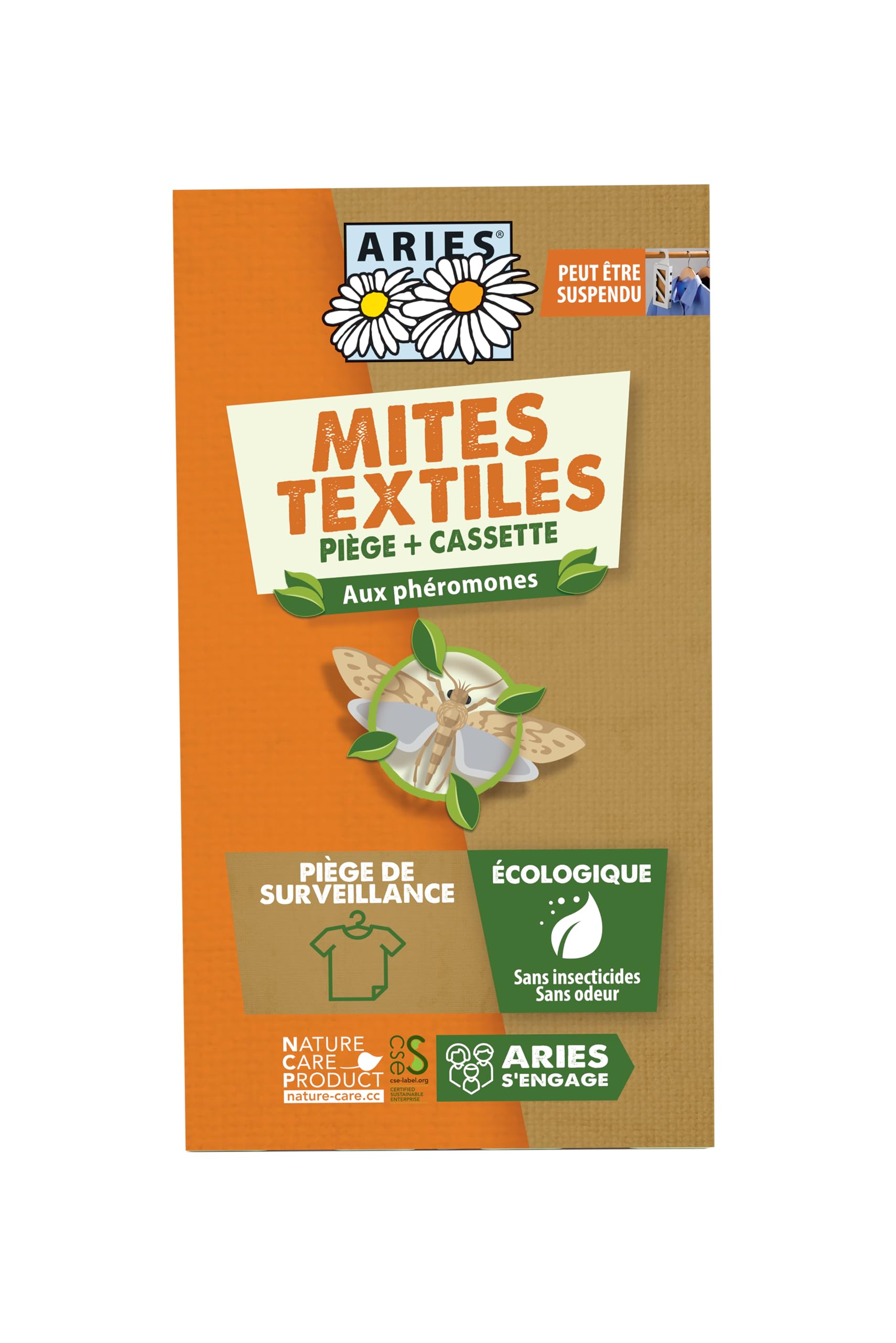 Aries Piège Rechargeable Mites Textiles avec Phéromones 1 Unité