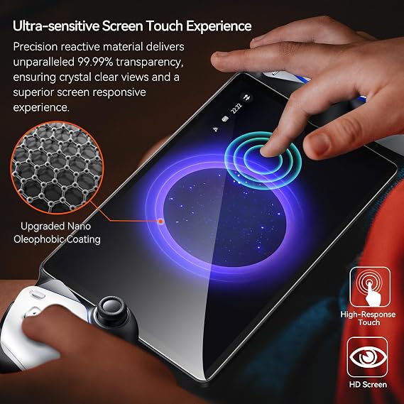 ivoler 2-Pack Screen Protector Tempered Glass for PlayStation Portal Remote Player 8 inch 2023, Transparent HD Clear Anti-Scratch Screen Protector for PlayStation PS Portal Remote Player 8.0''