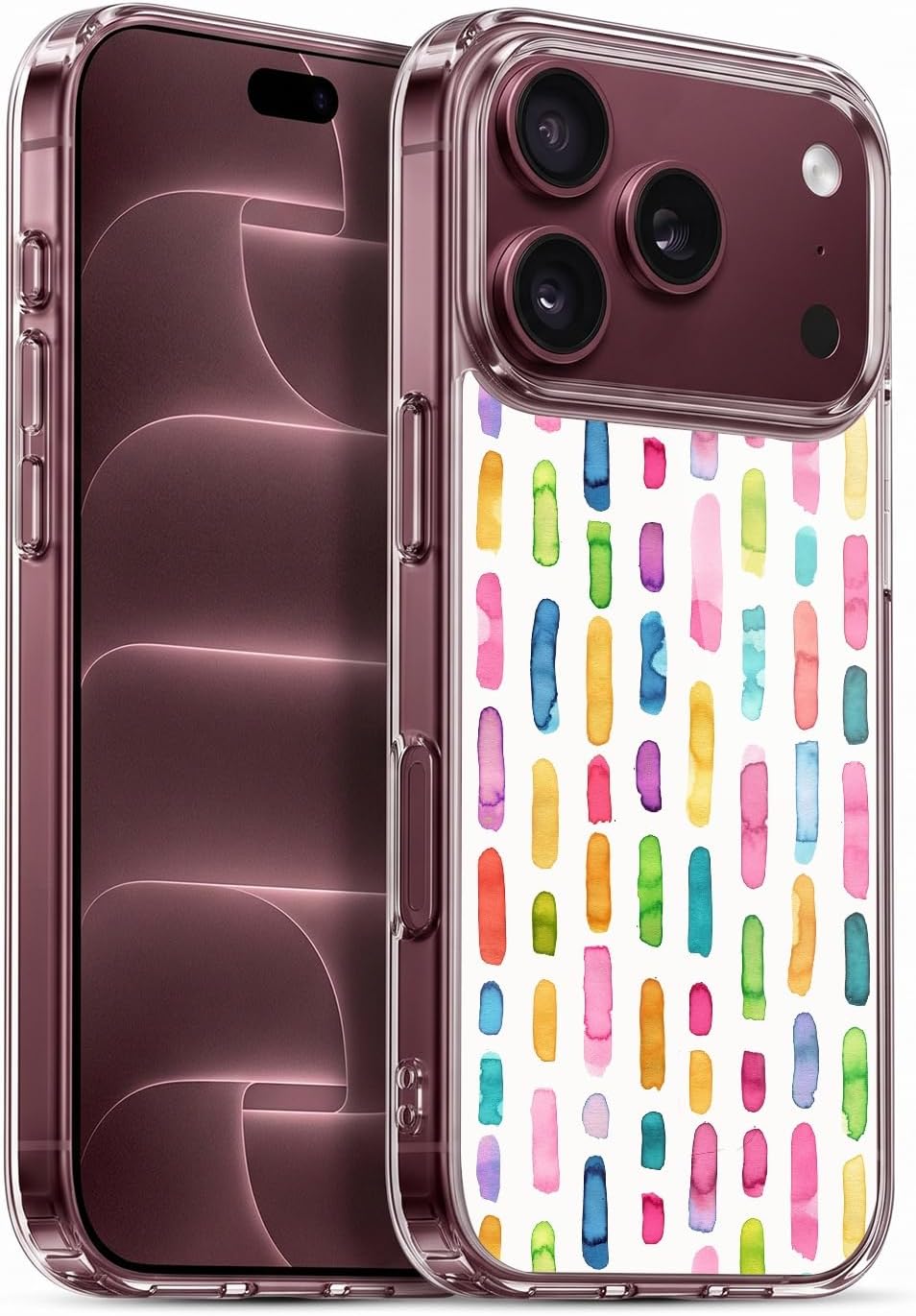 Head Case Designs Officially Licensed Ninola Party Stripes Colorful Geometric Gel Case [Military Grade Protection] Compatible with Apple iPhone 18 Pro