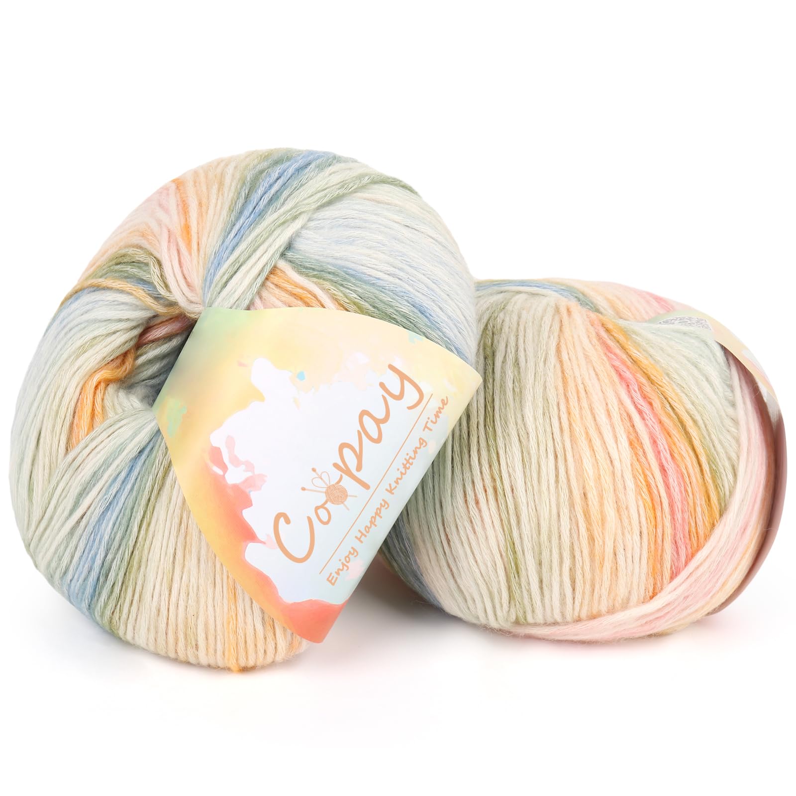 Coopay Yarn for Crocheting &amp; Knitting, Gradient Cake Yarns (Midsummer)