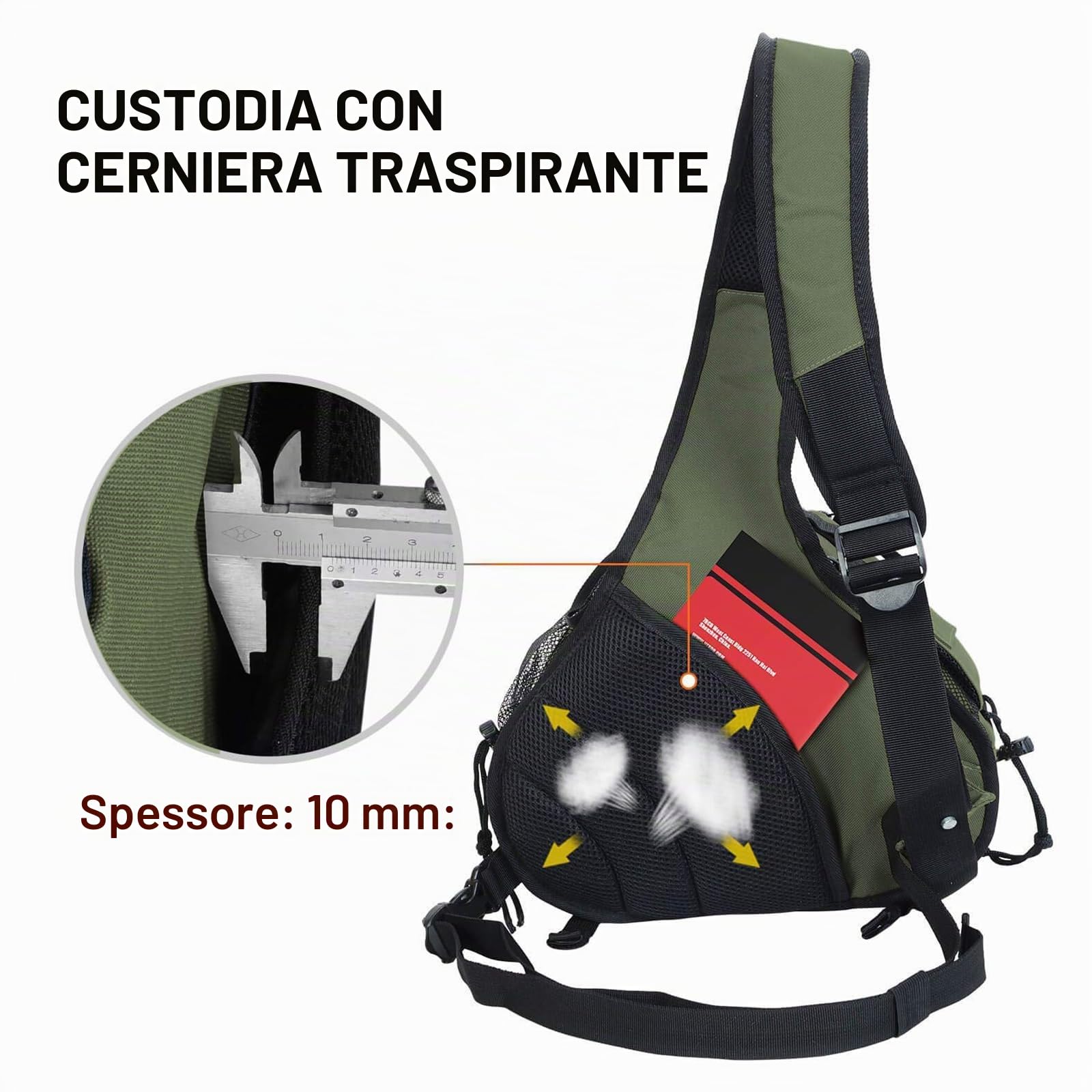 CADeN Borsa a tracolla per fotocamera DSLR/SLR Nikon Canon Sony Mirrorless Reflex