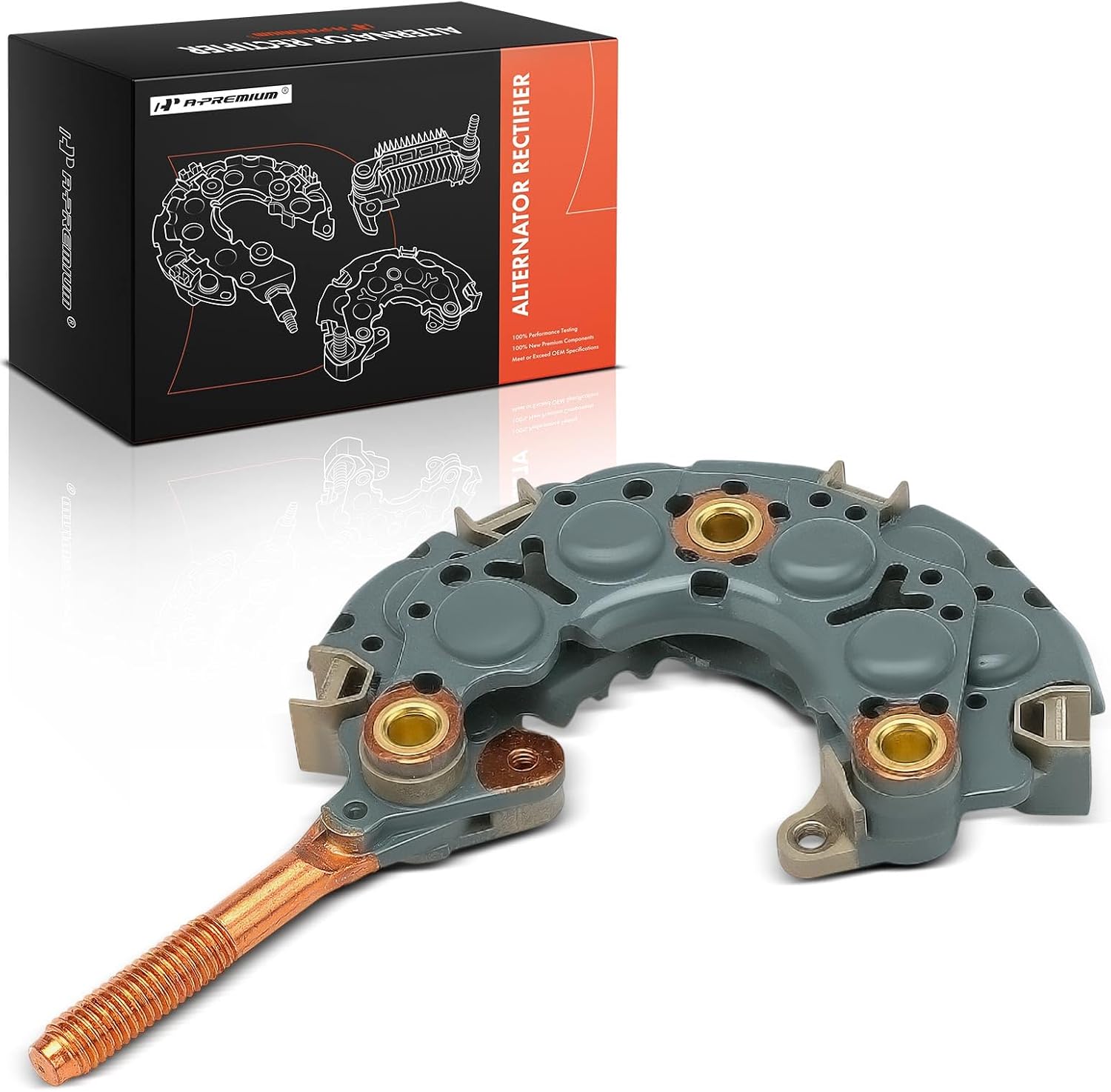 A-Premium Alternator Rectifier Compatible with Lexus GS300 1993-2004, 12V Rectifier 8-50A Diodes with Copper Heat Sinks
