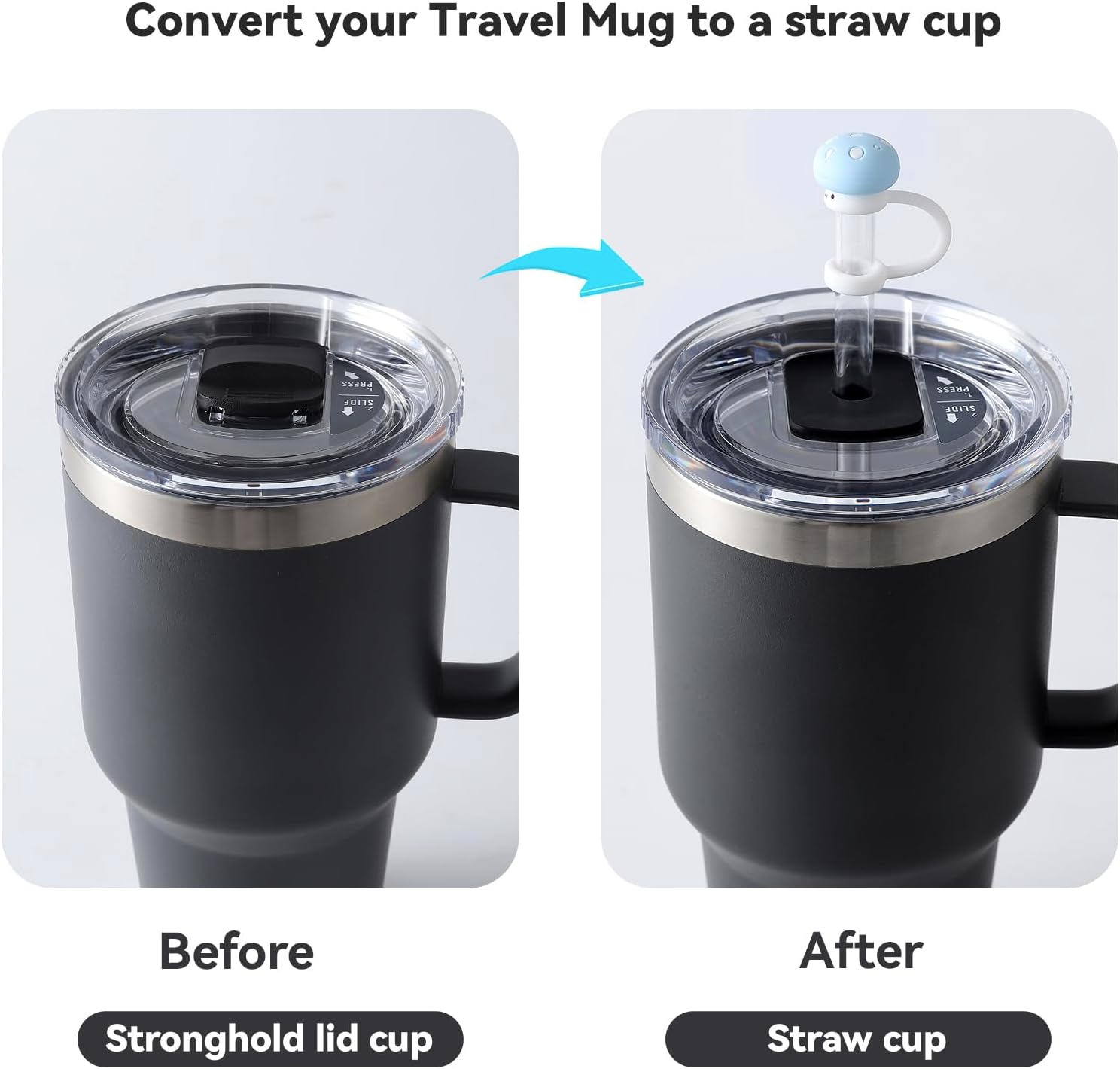 MITCHENIFY Silicone Straw Lid Accessories Set for YETI 30 oz Travel Mug image 3