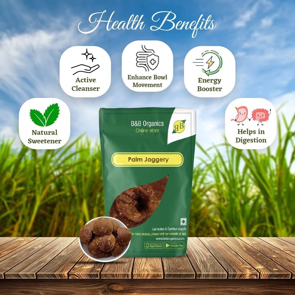 ATS Premium Palm Jaggery 2 kg/Panaivellam/Nutrient Rich/Karupatti/Bella/Additives & Preservative Free Natural Jaggery/Certified Organic