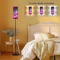 Vista 5 de Floor Lamps with Remote Control Distant Nebula far Away Galaxy Foot Switch Pole Lamps Modern Tall Standing Lamp for Bedroom Living Room 9W Dimmable