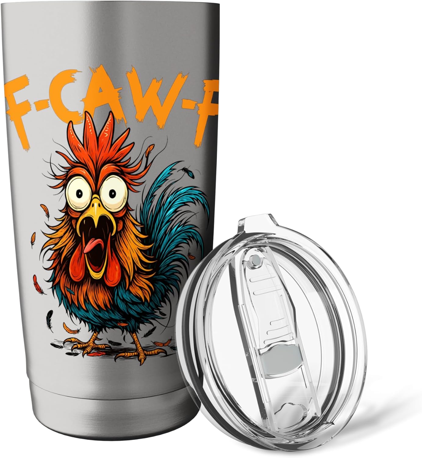 F Caw F Raven F-CAW-F Chicken Meme Funny Quote Rooster Humor Stainless Steel Insulated Tumbler image 5
