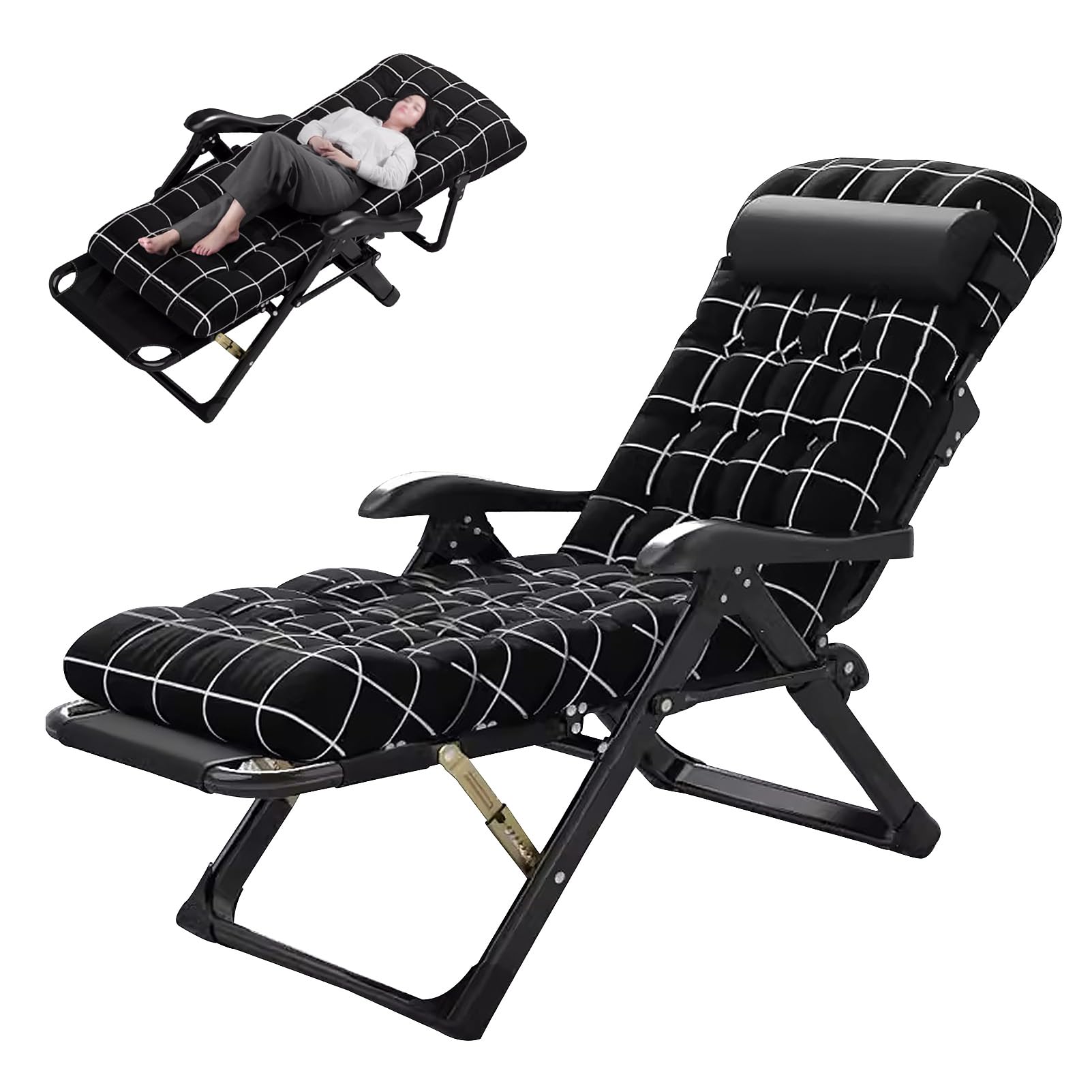 Fauteuil inclinable contre le mal de dos, chaise pliable et réglable extérieure