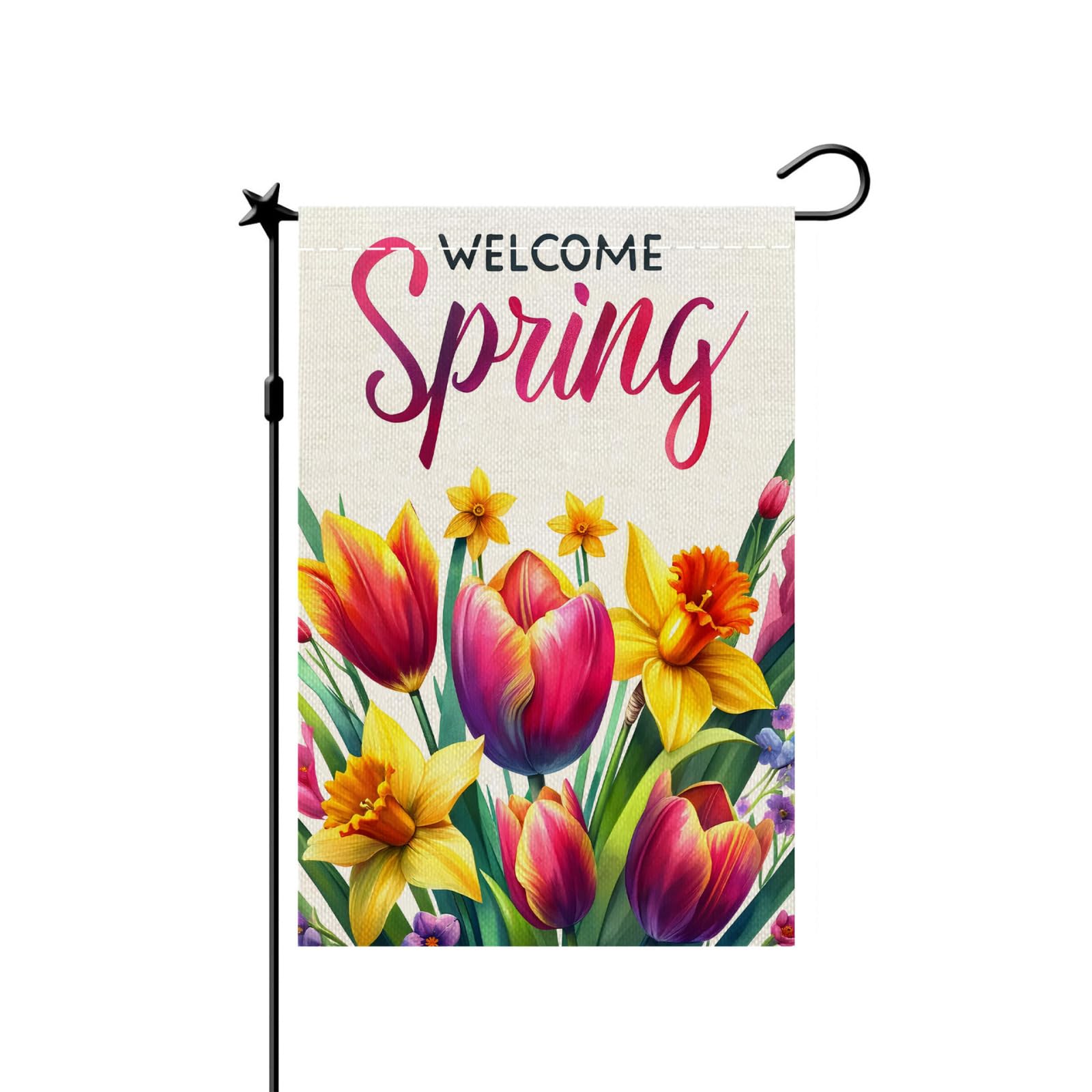 Drapeau de jardin double face en tissu polyester haut de gamme 75x100