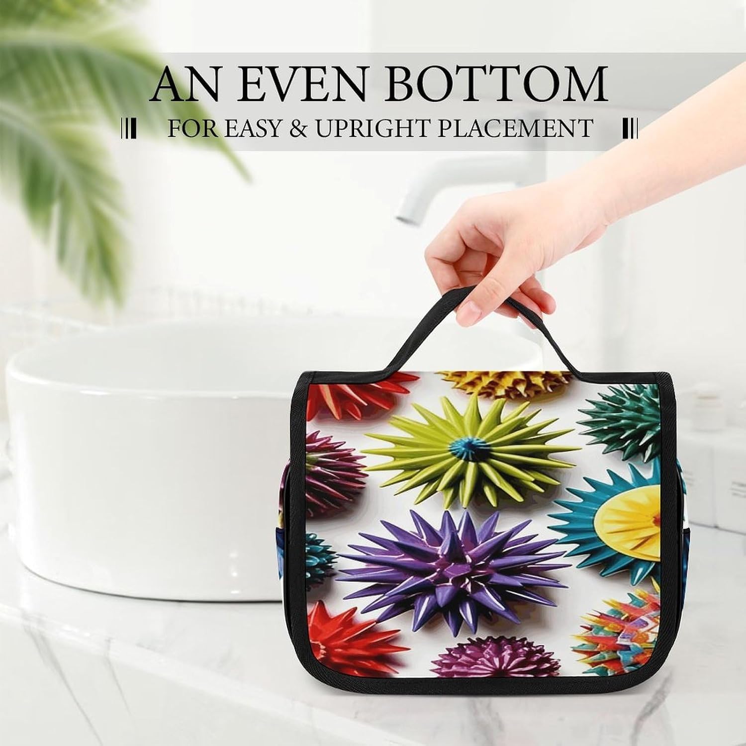 Colorful Sea Urchin Wash Bag Portable Makeup Pouch image 3