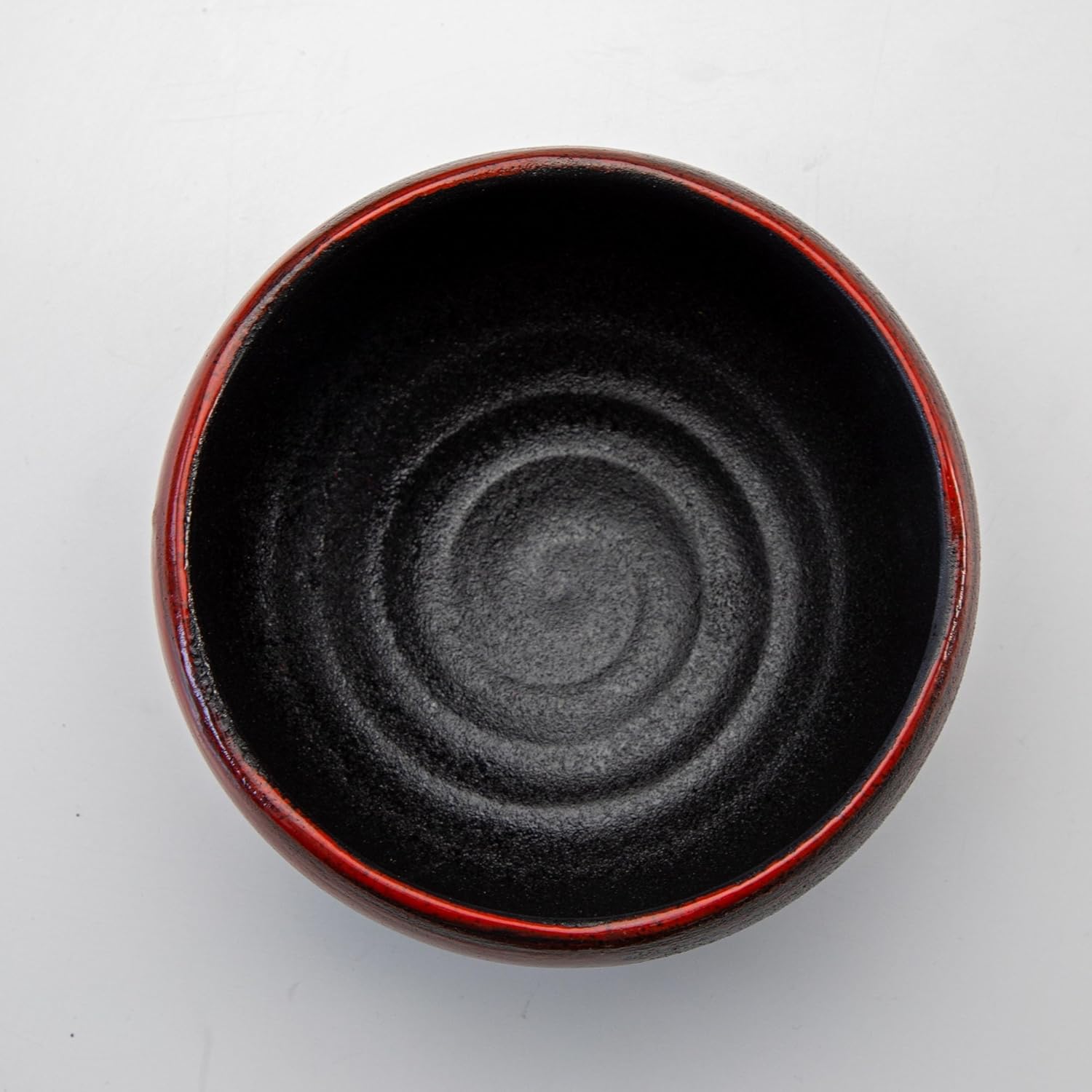 Handmade Japanese Matcha Bowl, Mino Ware Stoneware Tea Bowl (Red Brush)