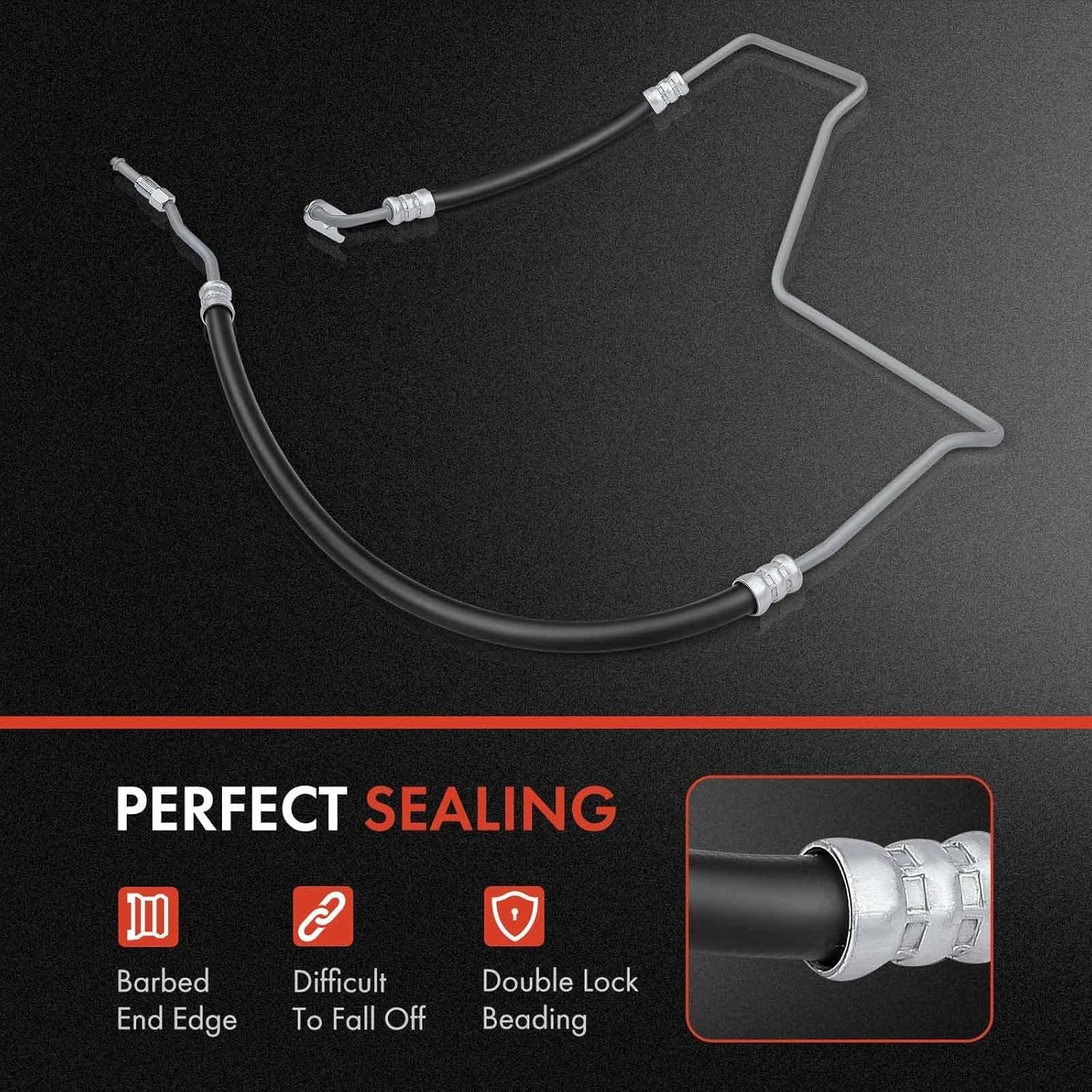 A-Premium Power Steering Pressure Hose Line Assembly Compatible with Chevrolet Trailblazer, Trailblazer EXT & GMC Envoy, Envoy XL, Envoy XUV & Buick Rainier & Isuzu Ascender & Oldsmobile & Saab
