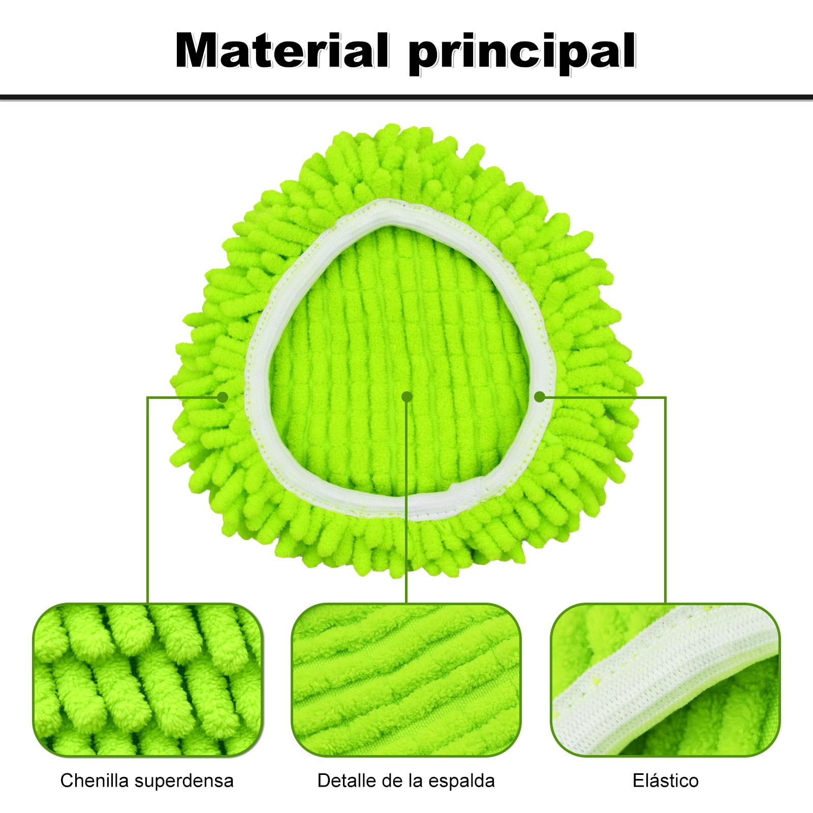 Vileda Turbo 2 in 1 EasyWring Clean Spin Mop Cabezas de Fregona de Repuesto Microfibra