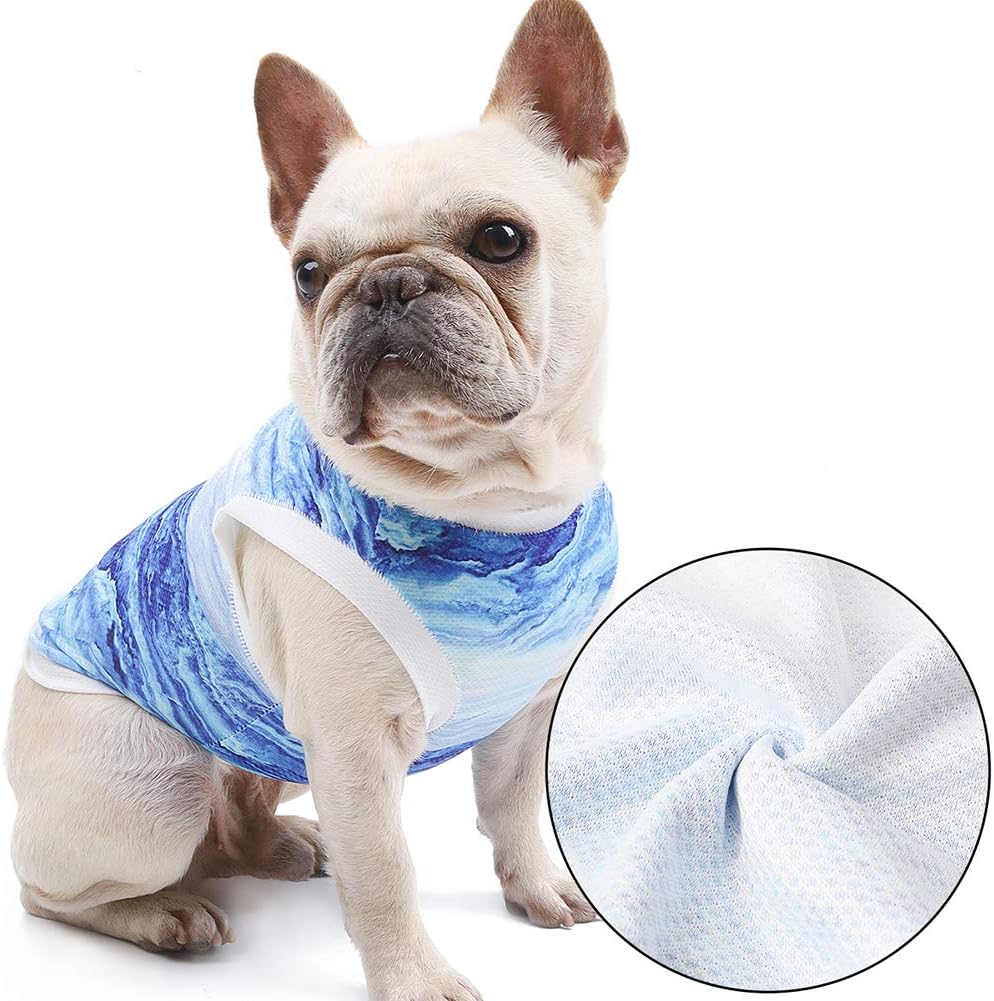 NACOCO Dog Cool Vest Instant Cooling Clothes for Bulldog Cats on Summer