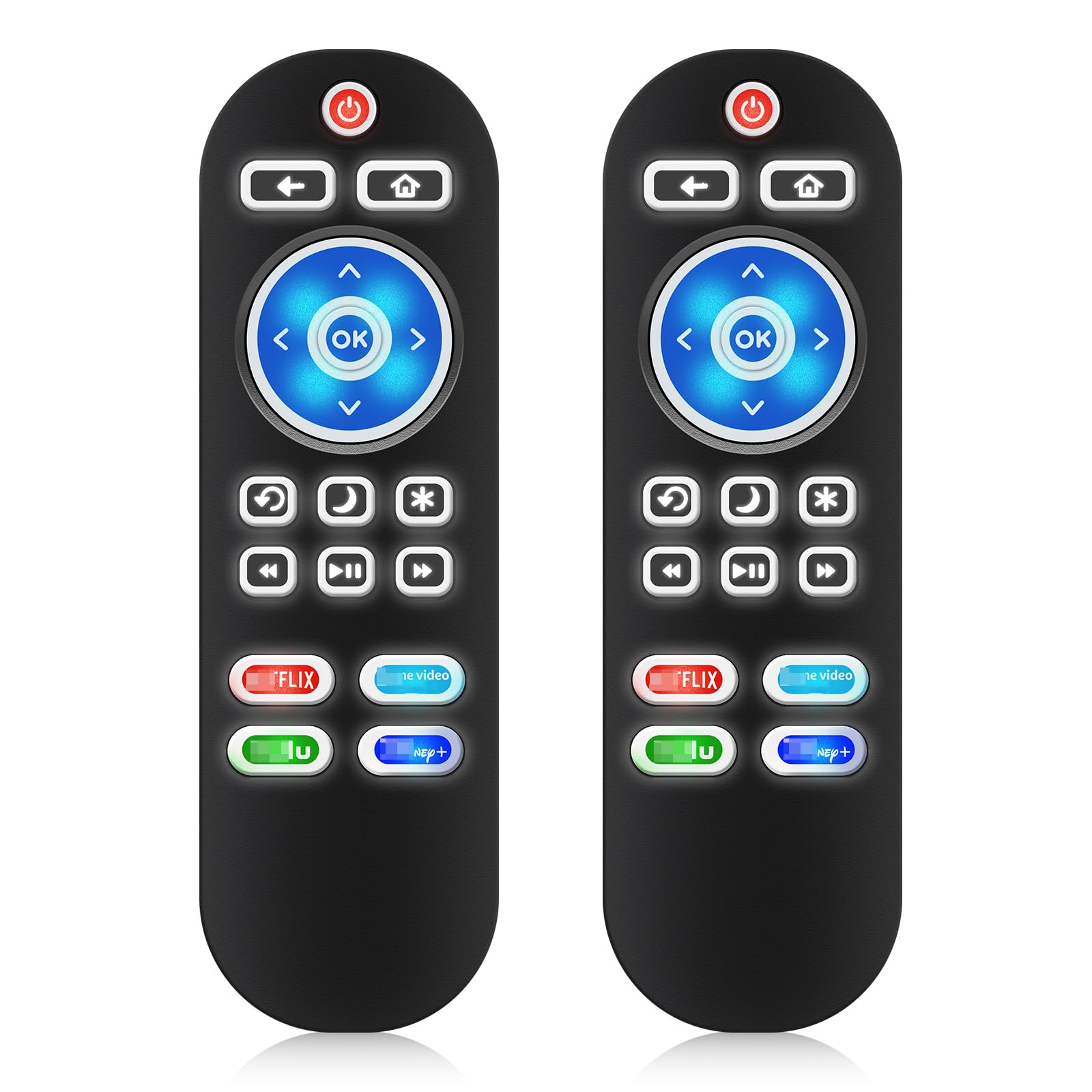 (2 sztuki) Podświetlany pilot zastępczy kompatybilny z Roku-TV (nie do Roku Stick and Box)