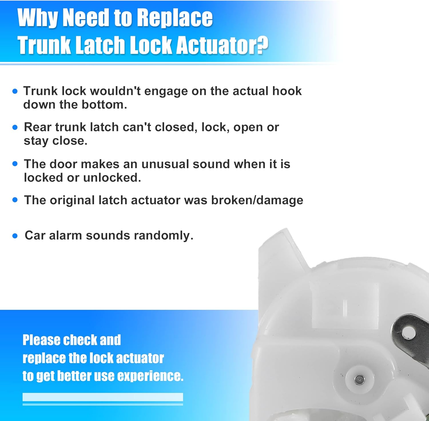 X AUTOHAUX Trunk Latch Lock Actuator 63032-FG101 Fit for Subaru Crosstrek 2014-2023 Engine Tailgate Door Latch Lock Actuator Motor