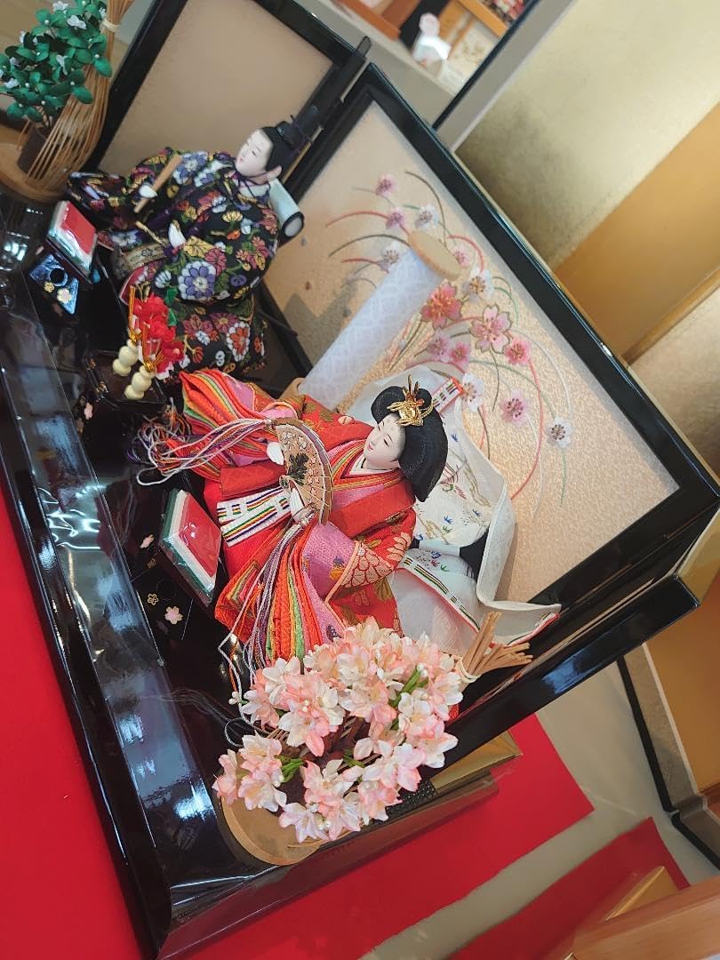 ○新品おひなさま○ 桜づくし刺繍飾り フルセット おひなさま 桜づくし