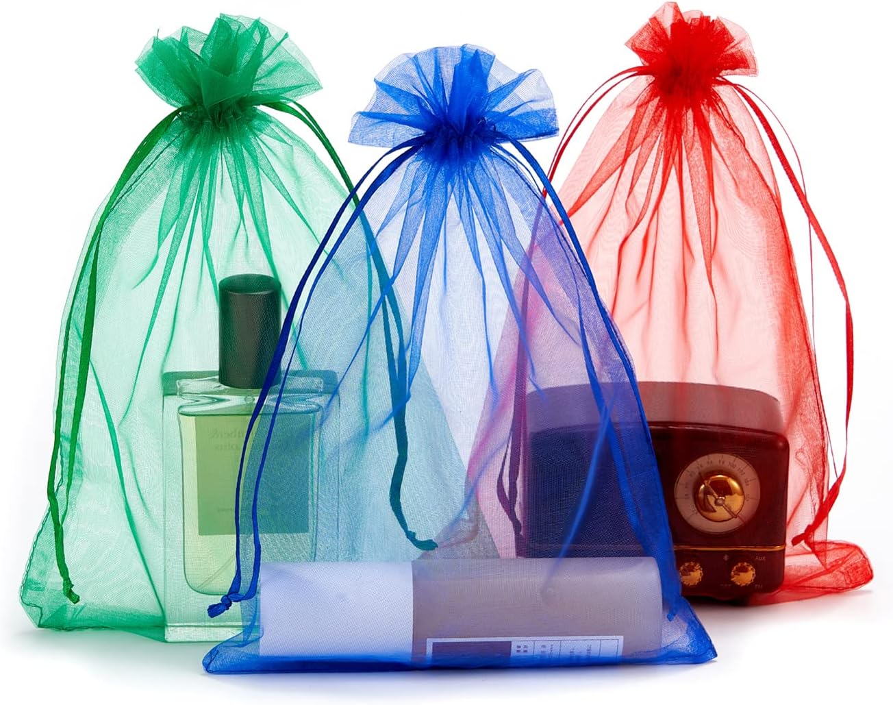 25 pcs 8x12 Inches Drawstring Organza Bags Wedding Party Favor Gift Candy Toys Makeup Pouches Gift Bag (Assorted colors) - Image 3