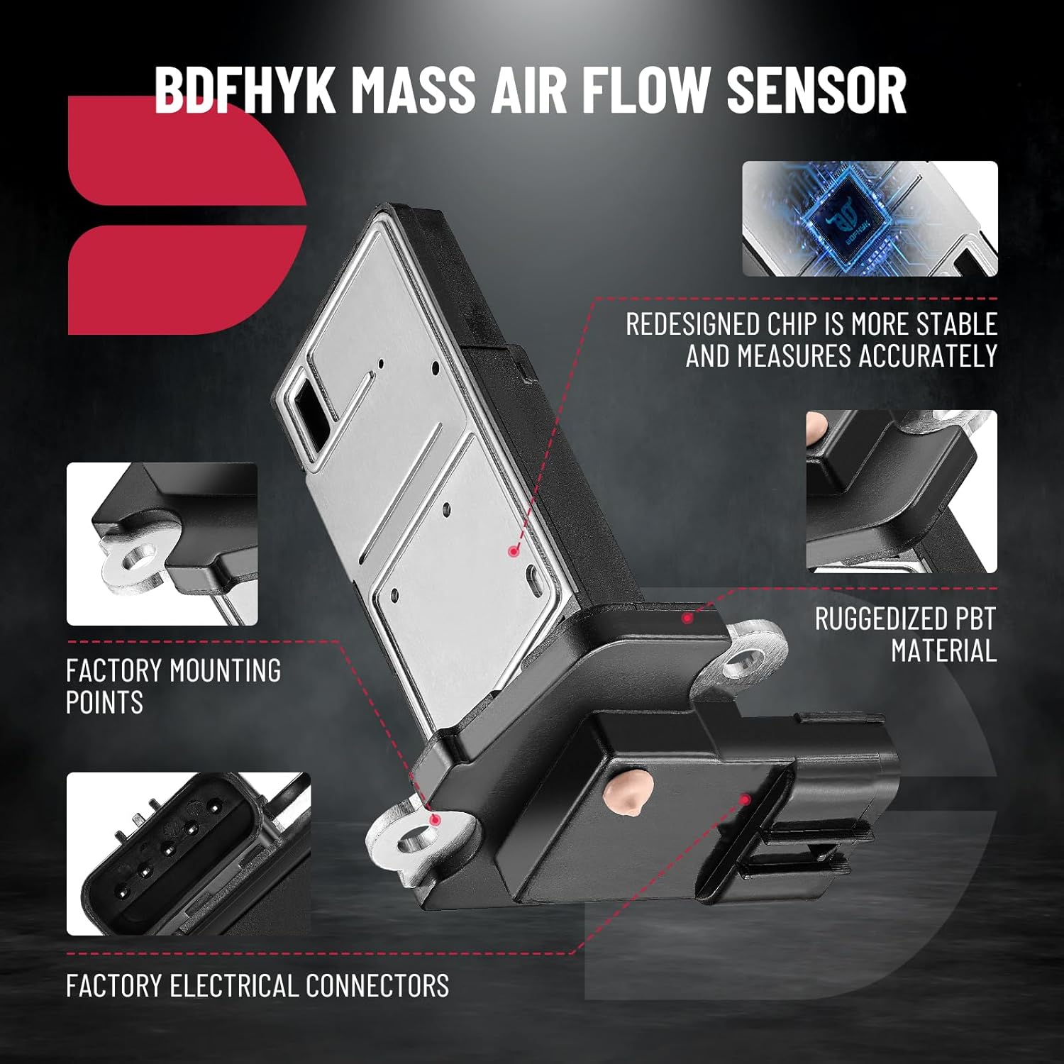 BDFHYK Mass Air Flow Sensor Meter MAF MAF0033,AFH70M-41B Compatible with Honda Pilot 2009-2021, Compatible with Acura TLX 2015-2020, Ridgeline 2017-2021, ZDX 2010-2013, HR-V, Accord, RDX