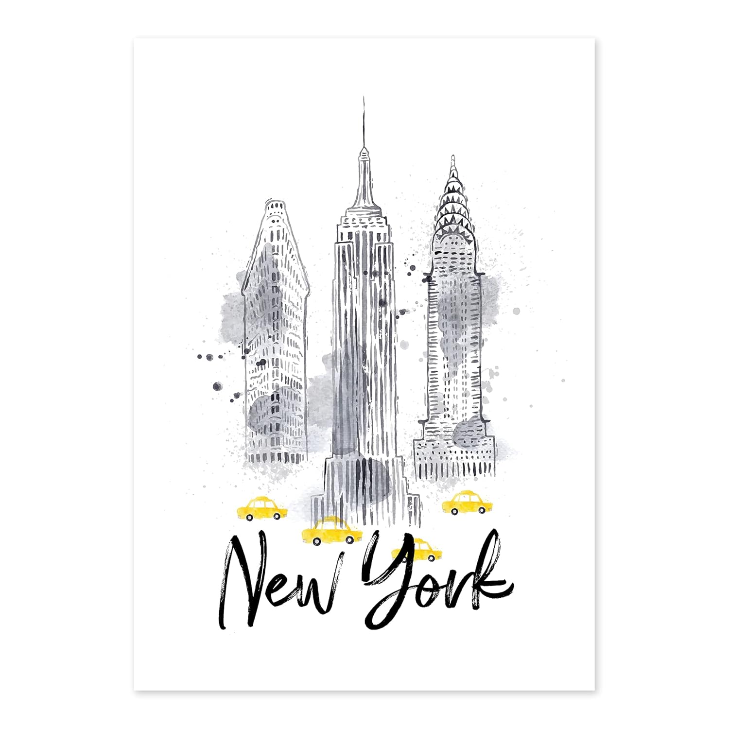 New York City Buildings Print, New York Wall Art, Unframed Picture