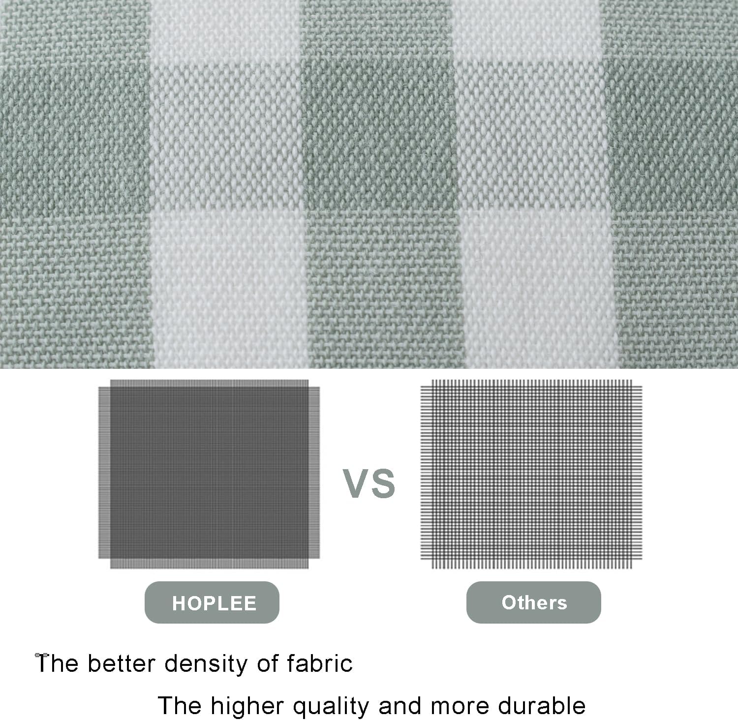 HOPLEE Farmhouse Sage Green Fall Pillow Covers 20x20 Cushion Cover with Buffalo Plaid, Solid Sage Green, Striped and Gingham Plaid Design 20x20 inch,4 Pack