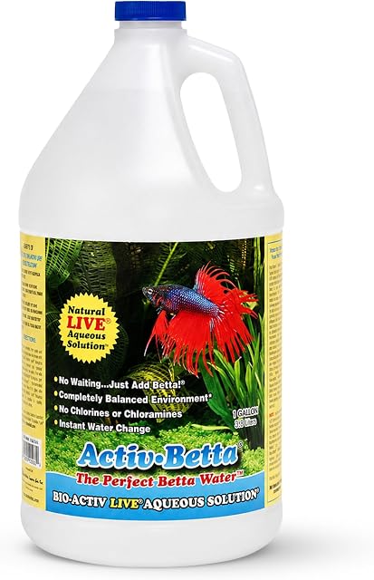 Activ Betta Bio-Activ Live Aqueous Solution – 1 Gallon – Instant Aquarium Cycling, Denitrifying Formula & Trace Elements for Betta Fish Tanks & Freshwater Aquariums