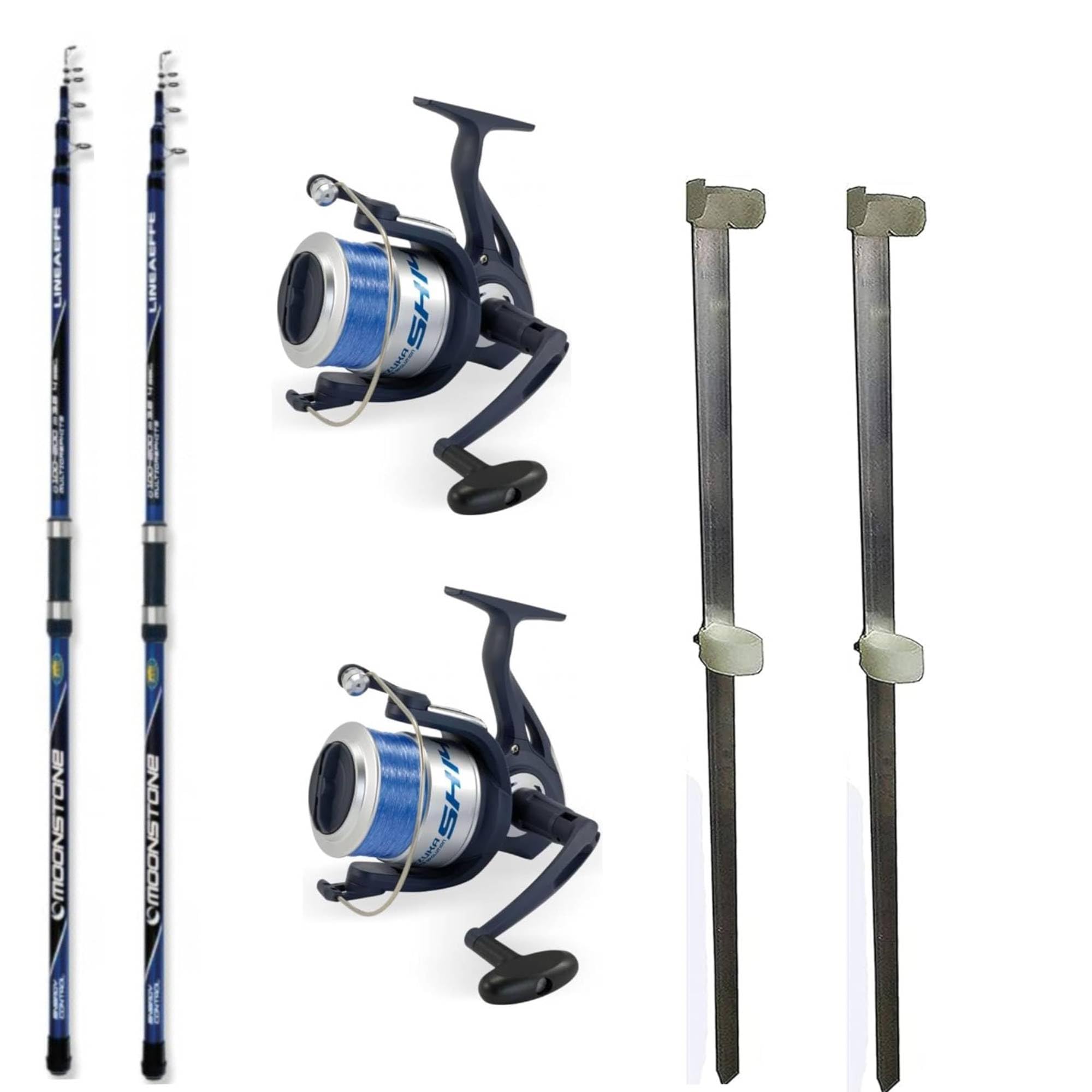 canna pesca surfcasting mulinello mare puntale surf casting kit offerta 2 pezzi