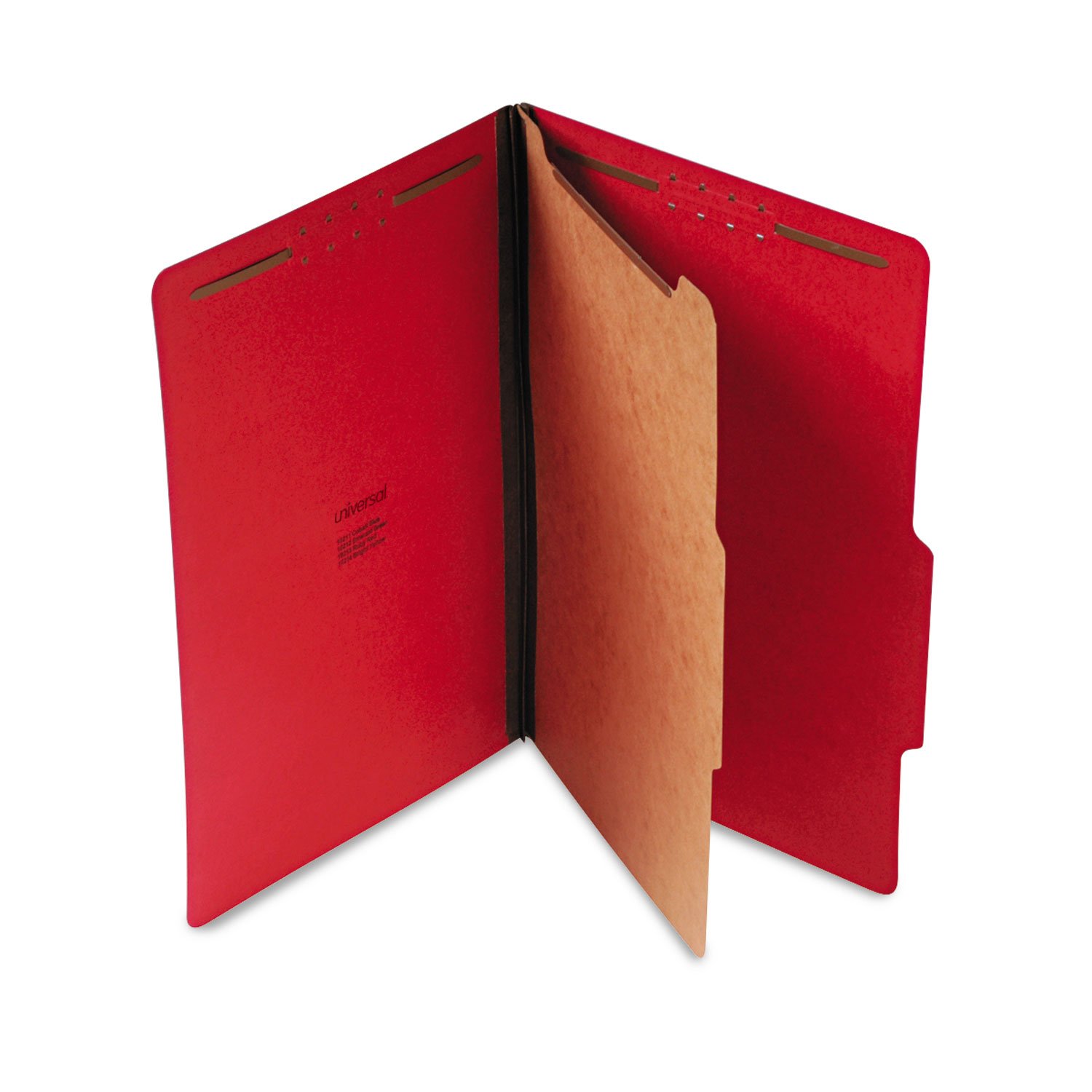 universal pressboard classification folder, legal, 10/box
