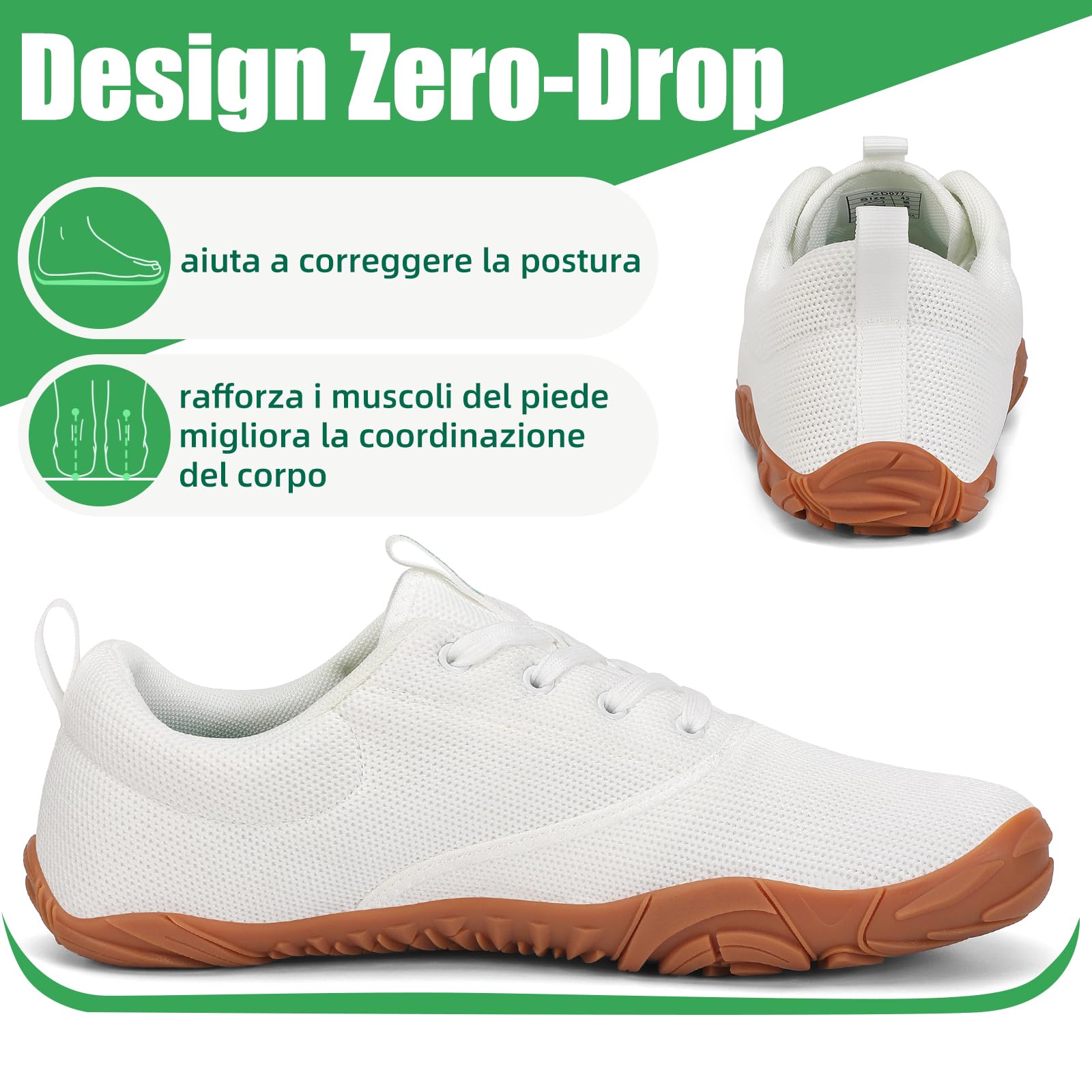 SAGUARO Unisex Scarpe Minimaliste Leggere e Antiscivolo Barefoot Shoes, Taglie 36-48